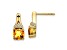 10k Yellow Gold 2.5ctw Citrine November Birthstone and Diamond Dangle Earrings