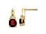 10k Yellow Gold 2.5ctw Garnet January Birthstone and Diamond Dangle Earrings