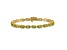 14K Two-tone Gold 6x4mm Oval Peridot Bracelet