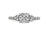 Rhodium Over 14K White Gold Lab Grown Diamond VS/SI GH, Cluster Ring 1.028ctw