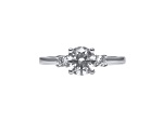 Round White Lab Grown Diamond Ring 14K White Gold 1.15ctw