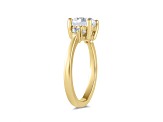 Round White Lab Grown Diamond Ring 14K Yellow Gold 1.15ctw