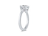 Oval White Lab Grown Diamond Ring 14K White Gold 2.15ctw