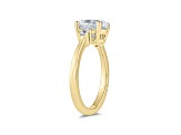 Oval White Lab Grown Diamond Ring 14K Yellow Gold 2.15ctw