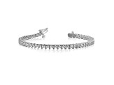 Rhodium Over 14k White Gold I1/G-H Diamond Tennis Bracelet 0.91ctw