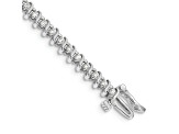 Rhodium Over 14k White Gold I1/G-H Diamond Tennis Bracelet 0.91ctw