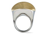 Calvin Klein "Undulate" Gold Tone Stainless Steel Ring