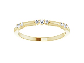 14K Yellow Gold 0.13ctw Lab-Grown Diamond Stackable Band Ring