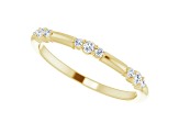 14K Yellow Gold 0.13ctw Lab-Grown Diamond Stackable Band Ring