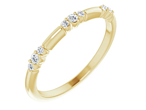 14K Yellow Gold 0.13ctw Lab-Grown Diamond Stackable Band Ring