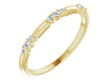 14K Yellow Gold 0.13ctw Lab-Grown Diamond Stackable Band Ring