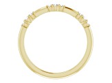 14K Yellow Gold 0.13ctw Lab-Grown Diamond Stackable Band Ring