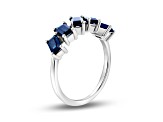 Sapphire 14k White Gold Band Ring 1.56ctw