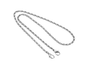 1928 Jewelry Silver Tone Link Chain Face Mask Holder