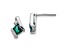 Rhodium Over 10k White Gold 0.64ctw Lab Created Alexandrite Birthstone and Diamond Stud Earrings