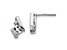 Rhodium Over 10k White Gold 0.64ctw Cushion White Topaz April Birthstone and Diamond Stud Earrings