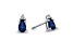 0.42ctw Pear Shaped Sapphire and Diamond Earrings in 14k White Gold