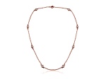 Clear Cubic Zirconia, 18K Rose Gold Plated over Sterling Silver Accent Necklace