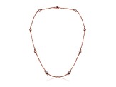 Clear Cubic Zirconia, 18K Rose Gold Plated over Sterling Silver Accent Necklace