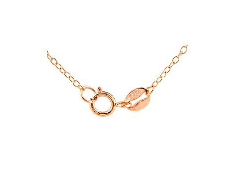 Clear Cubic Zirconia, 18K Rose Gold Plated over Sterling Silver Accent Necklace
