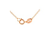 Clear Cubic Zirconia, 18K Rose Gold Plated over Sterling Silver Accent Necklace