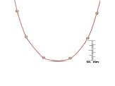 Clear Cubic Zirconia, 18K Rose Gold Plated over Sterling Silver Accent Necklace