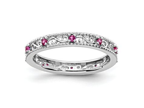 Ruby And Diamond Celebration Stackable Ring – HANIKEN JEWELERS NEW-YORK