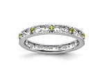 Sterling Silver Stackable Expressions Peridot Ring 0.16ctw