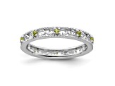 Sterling Silver Stackable Expressions Peridot Ring 0.16ctw