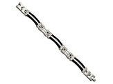 Titanium Polished Black IP-plated Bracelet
