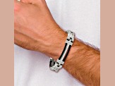 Titanium Polished Black IP-plated Bracelet