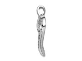 Rhodium Over 14k White Gold Diamond Heart Pendant