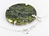 Green Connemara Marble Sterling Silver Pendant with 18" chain