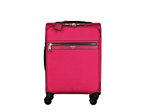 Moschino All-Over Logo Pink Trolley Case