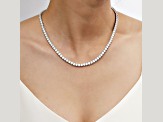 White Cubic Zirconia Platinum Over Sterling Silver Tennis Necklace 31.25ctw