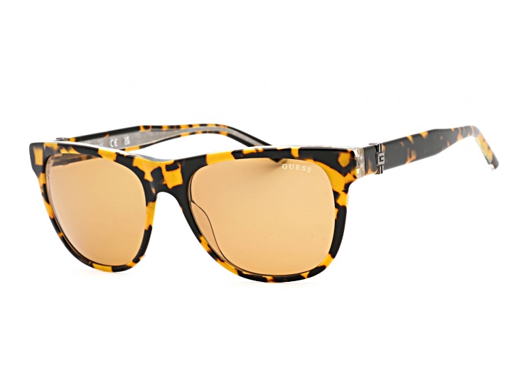 Guess Blonde Havana Square Frame / Brown Lenses Sunglasses