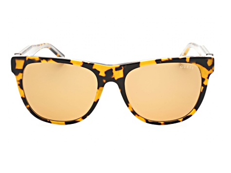 Guess Blonde Havana Square Frame / Brown Lenses Sunglasses