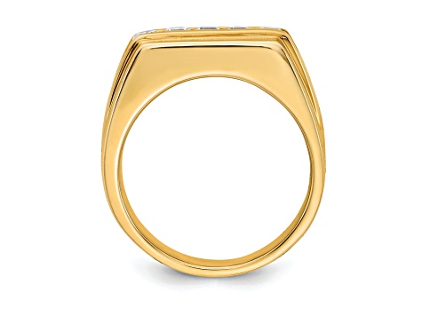 14K Yellow Gold Lab Grown Diamond SI1/SI2, G H I, Men's Ring