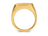 14K Yellow Gold Lab Grown Diamond SI1/SI2, G H I, Men's Ring