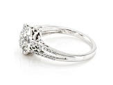 White Lab-Grown Diamond 14k White Gold Bridal Ring 0.50ctw