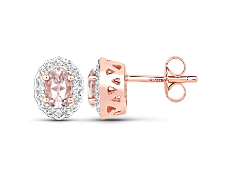 argue MUTIE PIECE シルバー Peach Morganite and White Topaz 14K Rose Gold Over Sterling