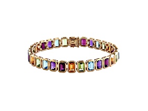 EFFY 14K Gold Multi-color Semi-Precious Gemstone Bracelet 16.54ctw