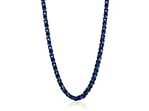 Invicta Jewelry Men's Polished Byzantine Chain Two Tone Steel Necklace (8mm) - 24"