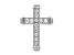 Rhodium Over 14k White Gold Diamond Latin Cross Chain Slide Pendant