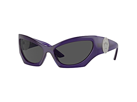Versace Women's Fashion 60mm Transparent Violet Sunglasses|VE4450-541987-60