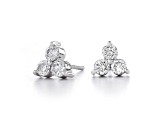 White Lab-Grown Diamond 14k White Gold Earrings 0.50ctw