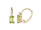 Peridot 10K Yellow Gold Dangle Earrings 1.40ctw