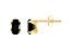 6x4mm Oval Black Onyx 10k Yellow Gold Stud Earrings
