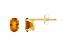 6x4mm Oval Citrine 10k Yellow Gold Stud Earrings