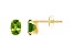 6x4mm Oval Peridot 10k Yellow Gold Stud Earrings